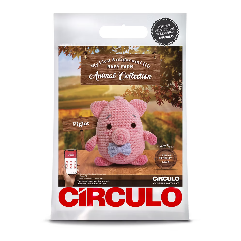 Circulo Amigurumi Kit Baby Farm Animal Collection - Piglet