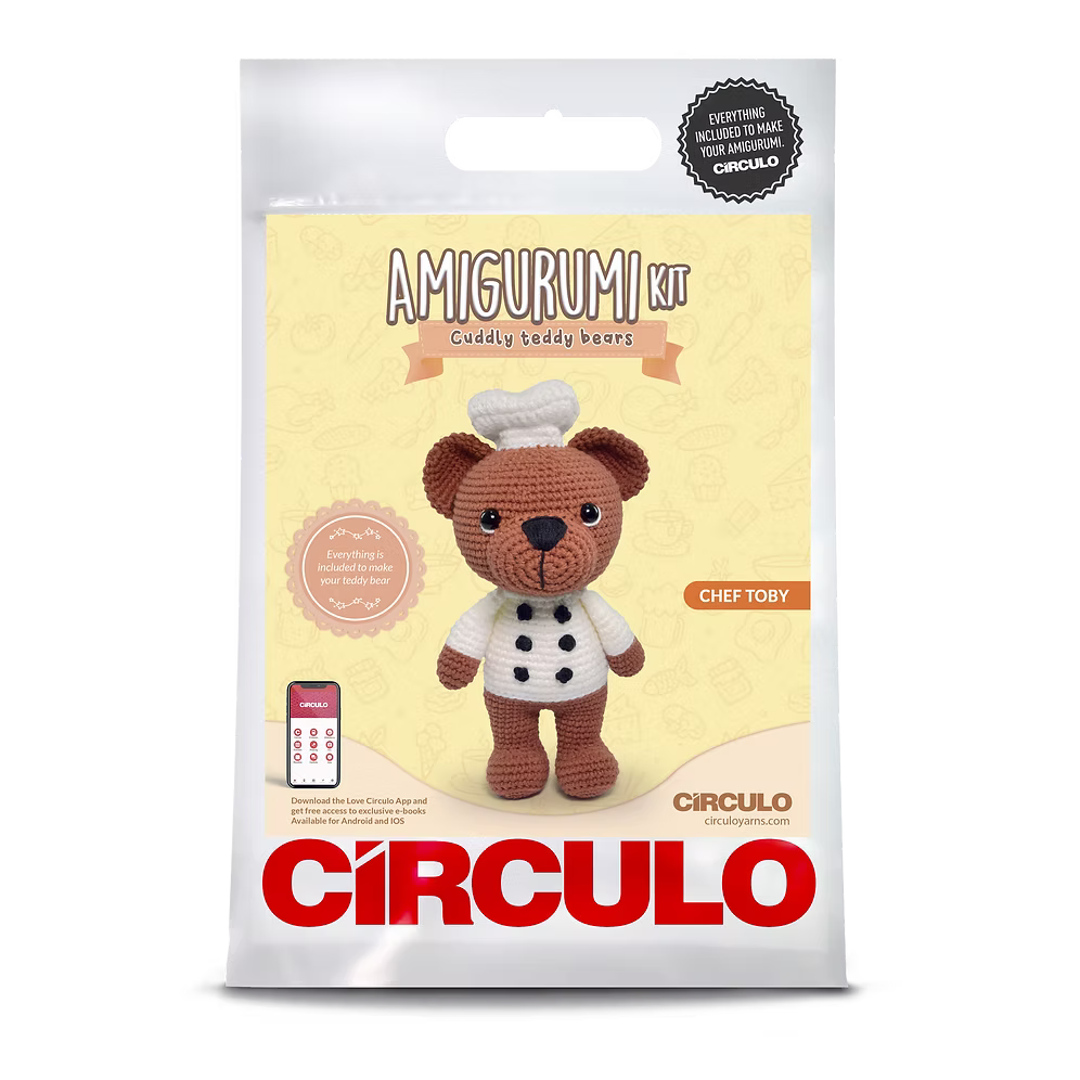Circulo Amigurumi  Kit Cuddly Teddy Bears Collection: Chef Toby