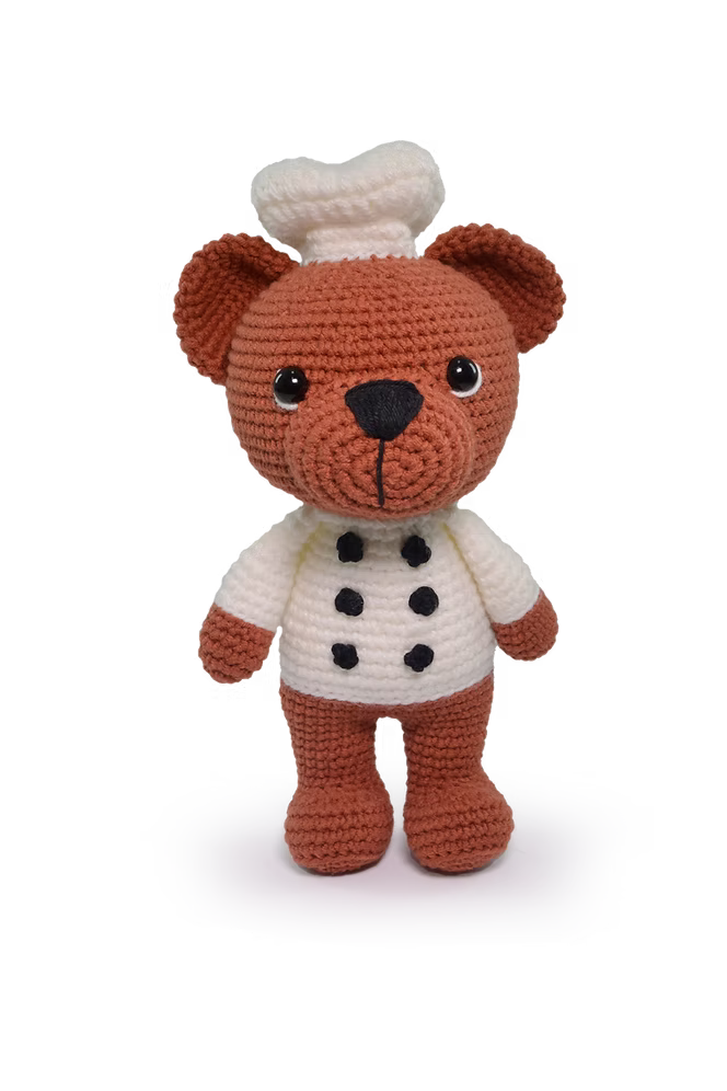 Circulo Amigurumi  Kit Cuddly Teddy Bears Collection: Chef Toby