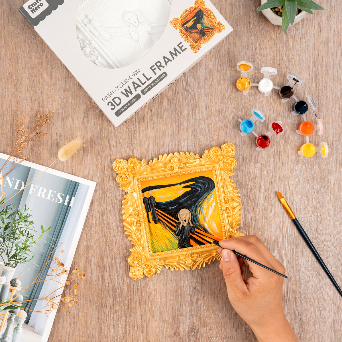 The Scream- Muddies™ 3D Wall Frame Painting Kit