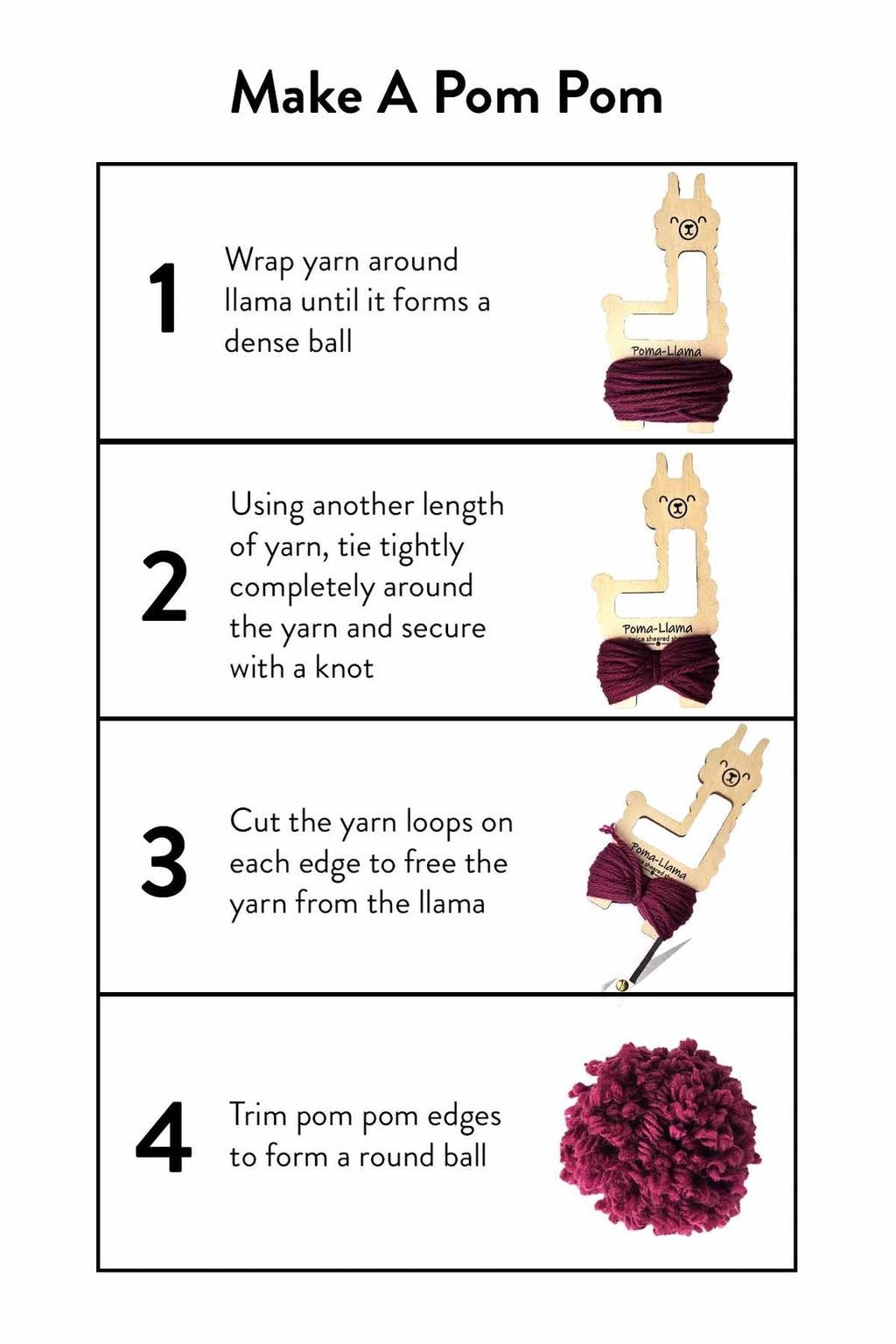 Twice Sheared Sheep Poma-Llama Pom Pom, Tassel, and Lucet Cord Maker