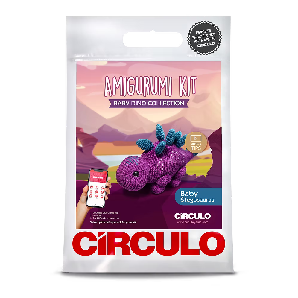 Circulo Amigurumi Kit Baby Dinos Collection - Baby Stegosaurus