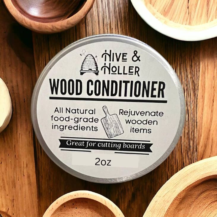 Hive and Holler Natural Beeswax Wood Conditioner