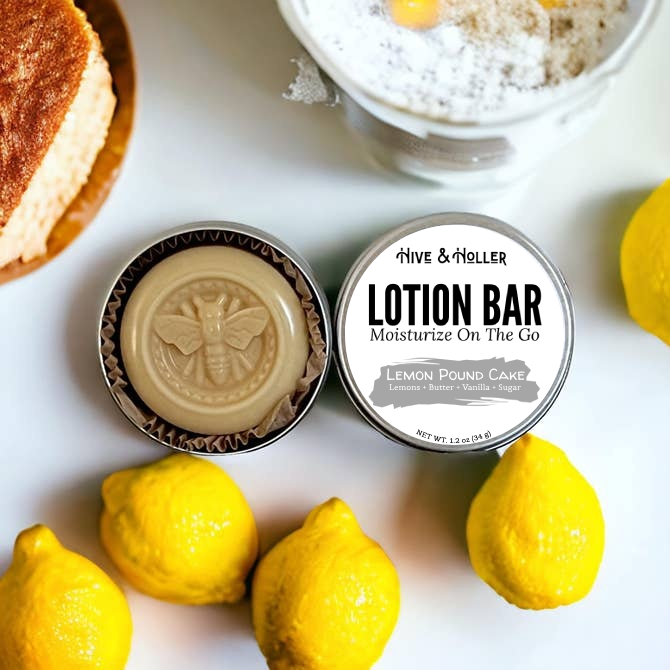 Hive and Holler Lemon Pound Cake Solid Lotion Bar