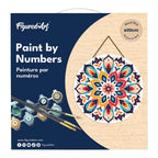 Paint by numbers on Wood Slice - Floral Mandala