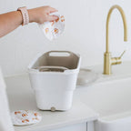 Strucket 4.5L Mini Strainer Bucket with Lid - 8 Pack Assorted (3 Aqua + 3 Gray + 2 Sand)