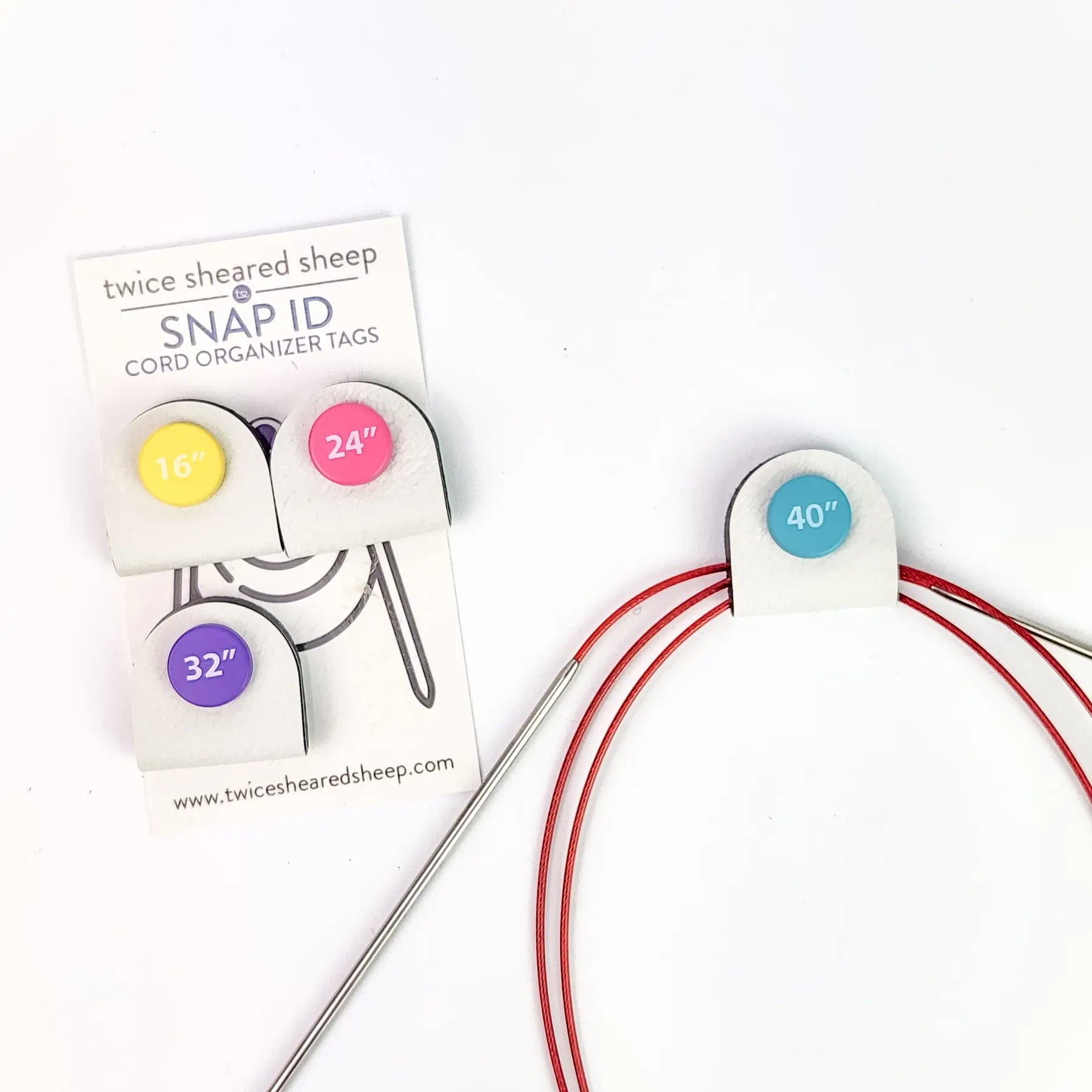 Twice Sheared Sheep Snap Id Cord Organizer Tags - Standard Number Sizing