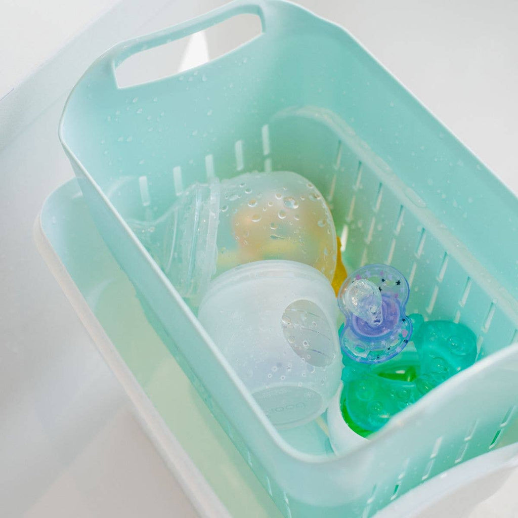 Strucket 4.5L Mini Strainer Bucket with Lid - 8 Pack Assorted (3 Aqua + 3 Gray + 2 Sand)