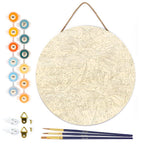 Paint by numbers on Wood Slice - Daisies