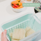 Strucket 4.5L Mini Strainer Bucket with Lid - 8 Pack Assorted (3 Aqua + 3 Gray + 2 Sand)