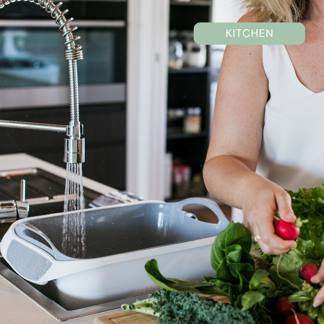Strucket 19L Interlocking Strainer Bucket | Soak, Strain & Drain Hands-Free