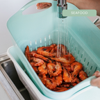 Strucket 19L Interlocking Strainer Bucket | Soak, Strain & Drain Hands-Free