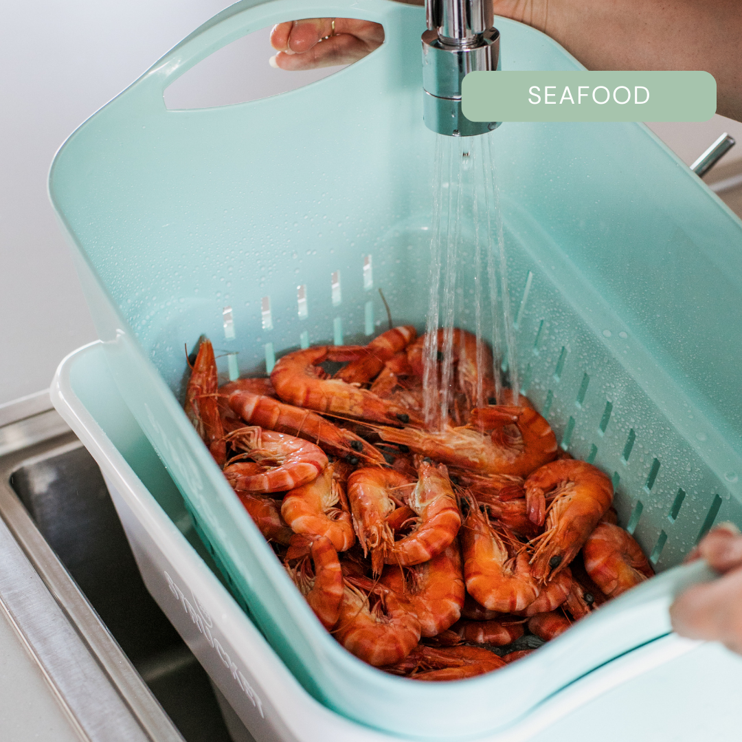 Strucket 19L Interlocking Strainer Bucket | Soak, Strain & Drain Hands-Free