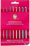 Boye Tapered Throat Anodized Aluminum Crochet Hook Set