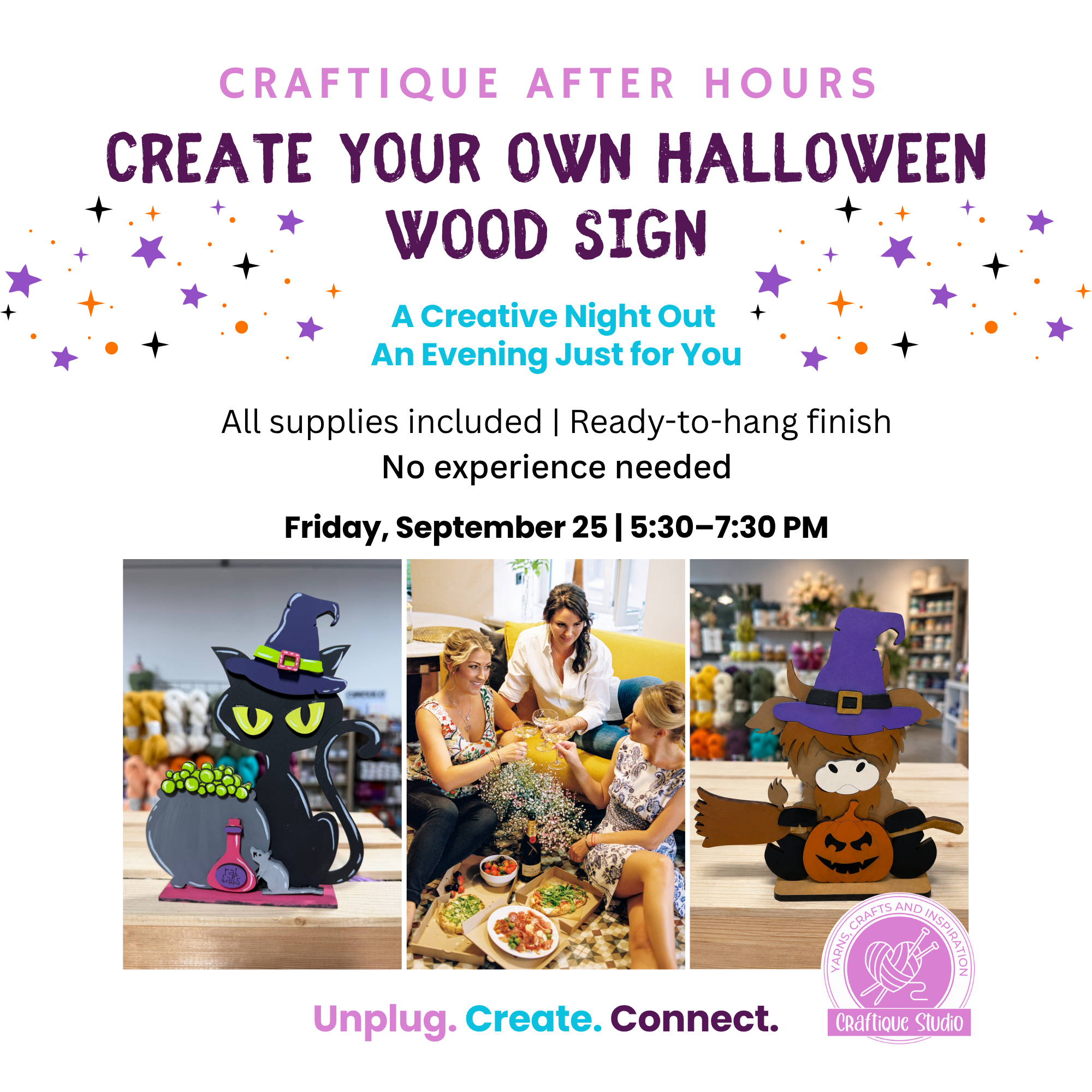 🎃 Craftique After Hours: Create Your Own Halloween Wood Sign