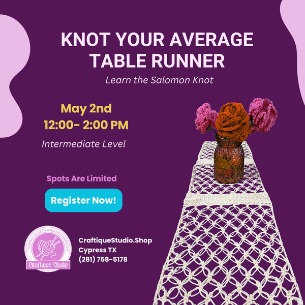Knot Your Average Table Runner - Learn the Solomon Knot & Moss Stitch