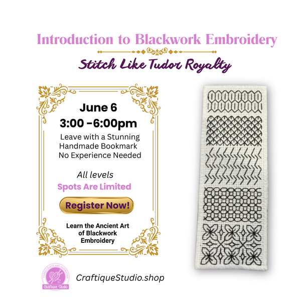 Introduction to Blackwork Embroidery Workshop