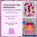 Complete Hand-Dyed Yarn Workshop: Semi-Solid + Variegated | March 7 (3-6pm)