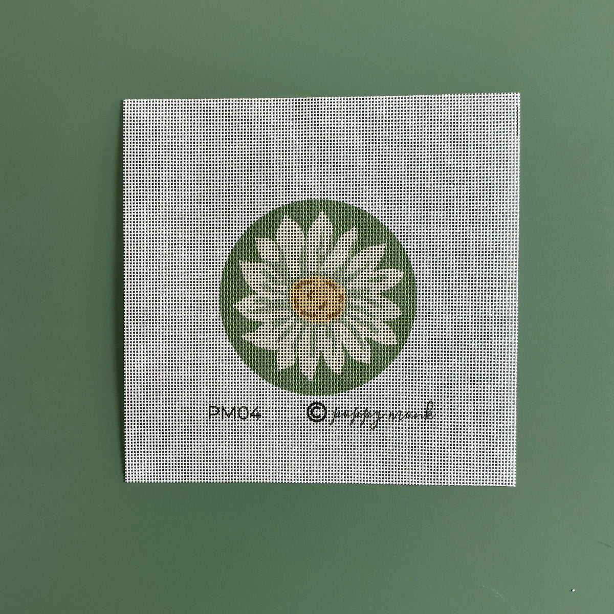 Poppy Monk Needlepoint Canvas – 18 Mesh