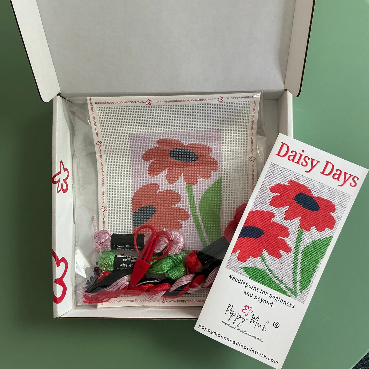 Poppy Monk Needlepoint |  Daisy Days Needlepoint Kit