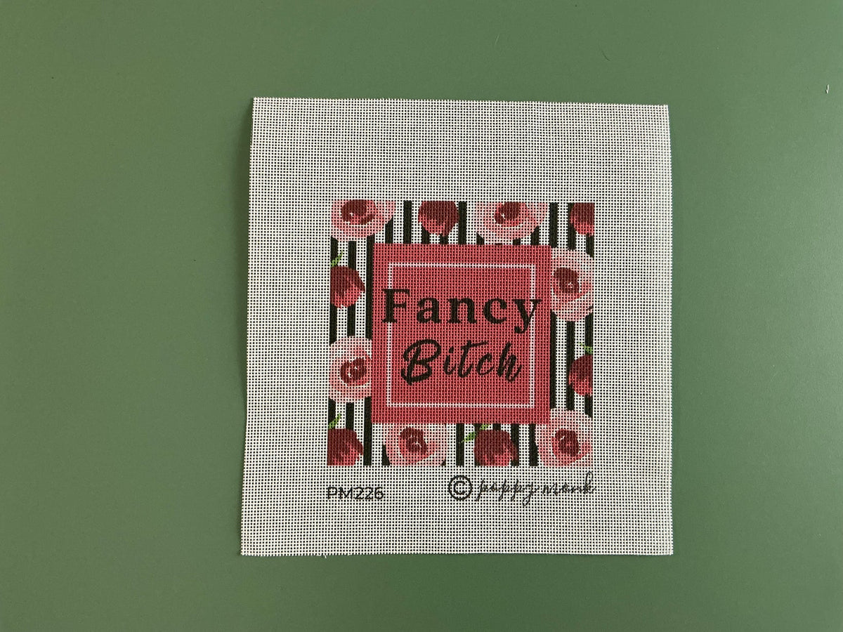 Poppy Monk Needlepoint Canvas – 18 Mesh