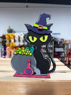 Halloween black cat craft sign kit