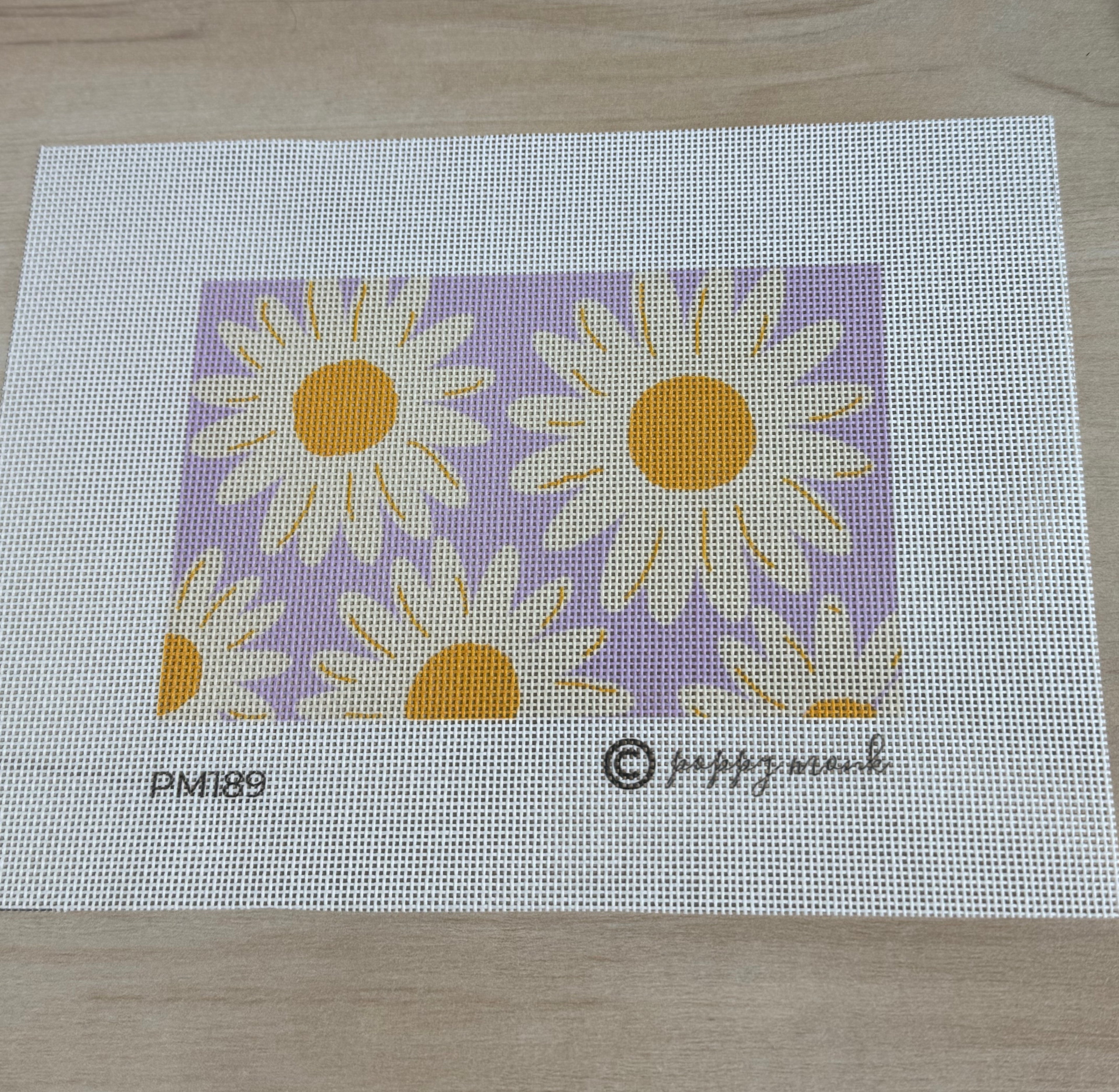 Poppy Monk Needlepoint Canvas – 18 Mesh
