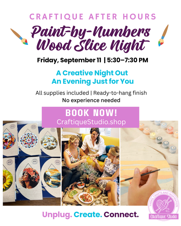 Paint-by-Numbers Wood Slice Night | Craftique After Hours