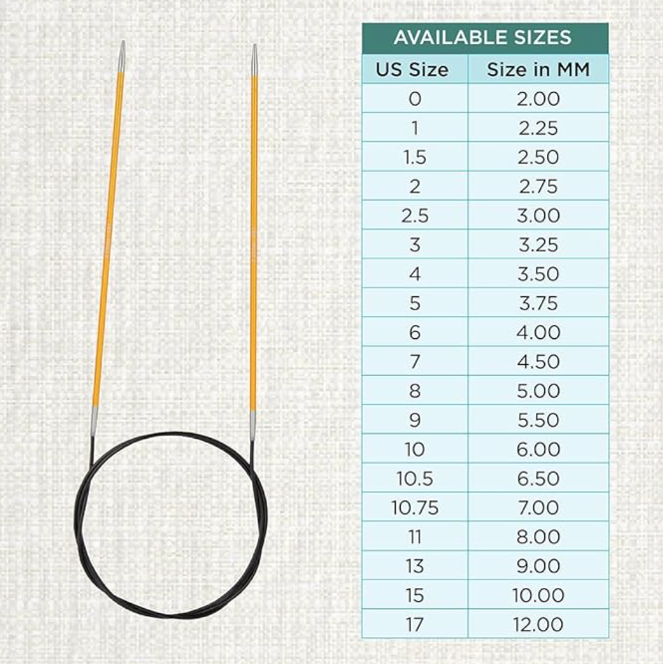 Knit Pro Zing Fixes Circular Needles 32"