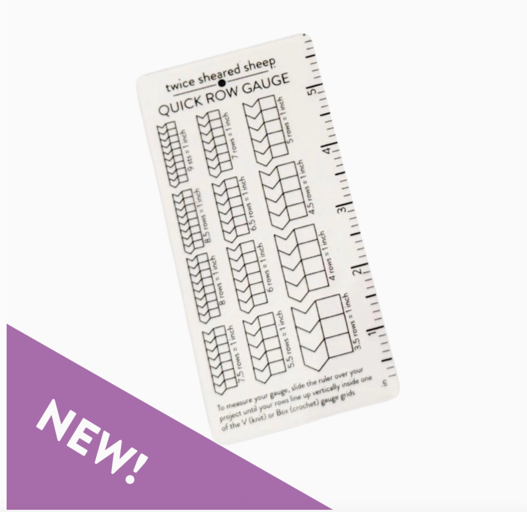 Twice Sheared Sheep Quick ROW Gauge Ruler