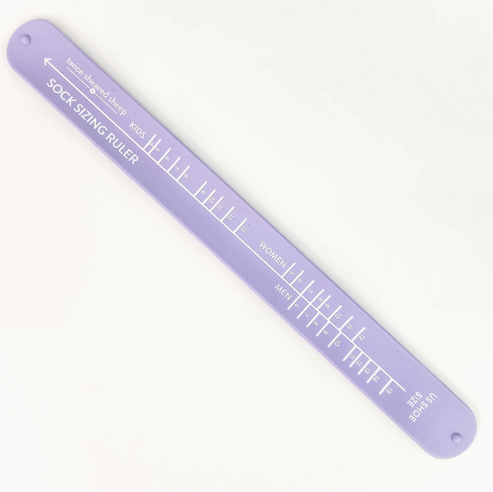 Twice Sheared Sheep Sock Sizing Ruler - Sock Knitting Bracelet Ruler