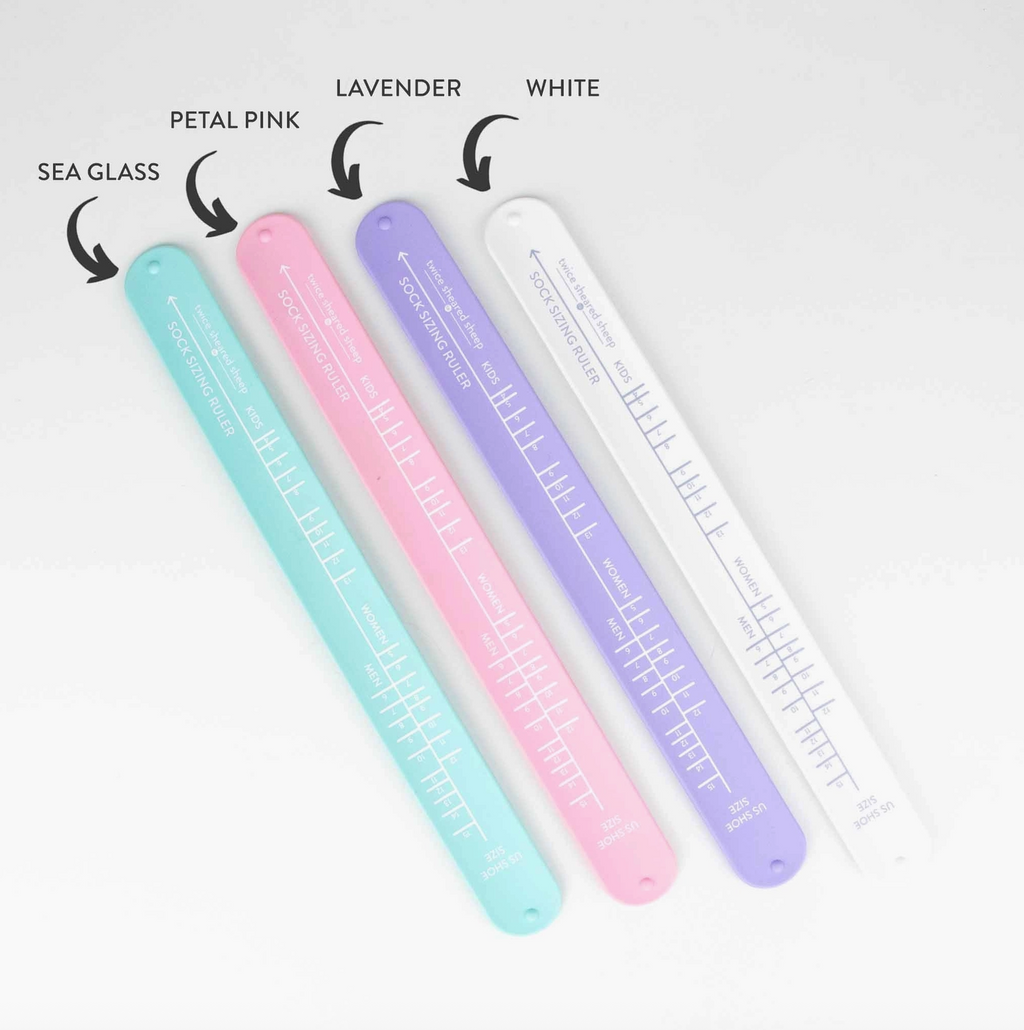 Twice Sheared Sheep Sock Sizing Ruler - Sock Knitting Bracelet Ruler