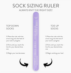 Twice Sheared Sheep Sock Sizing Ruler - Sock Knitting Bracelet Ruler