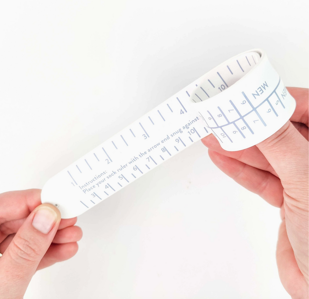 Twice Sheared Sheep Sock Sizing Ruler - Sock Knitting Bracelet Ruler