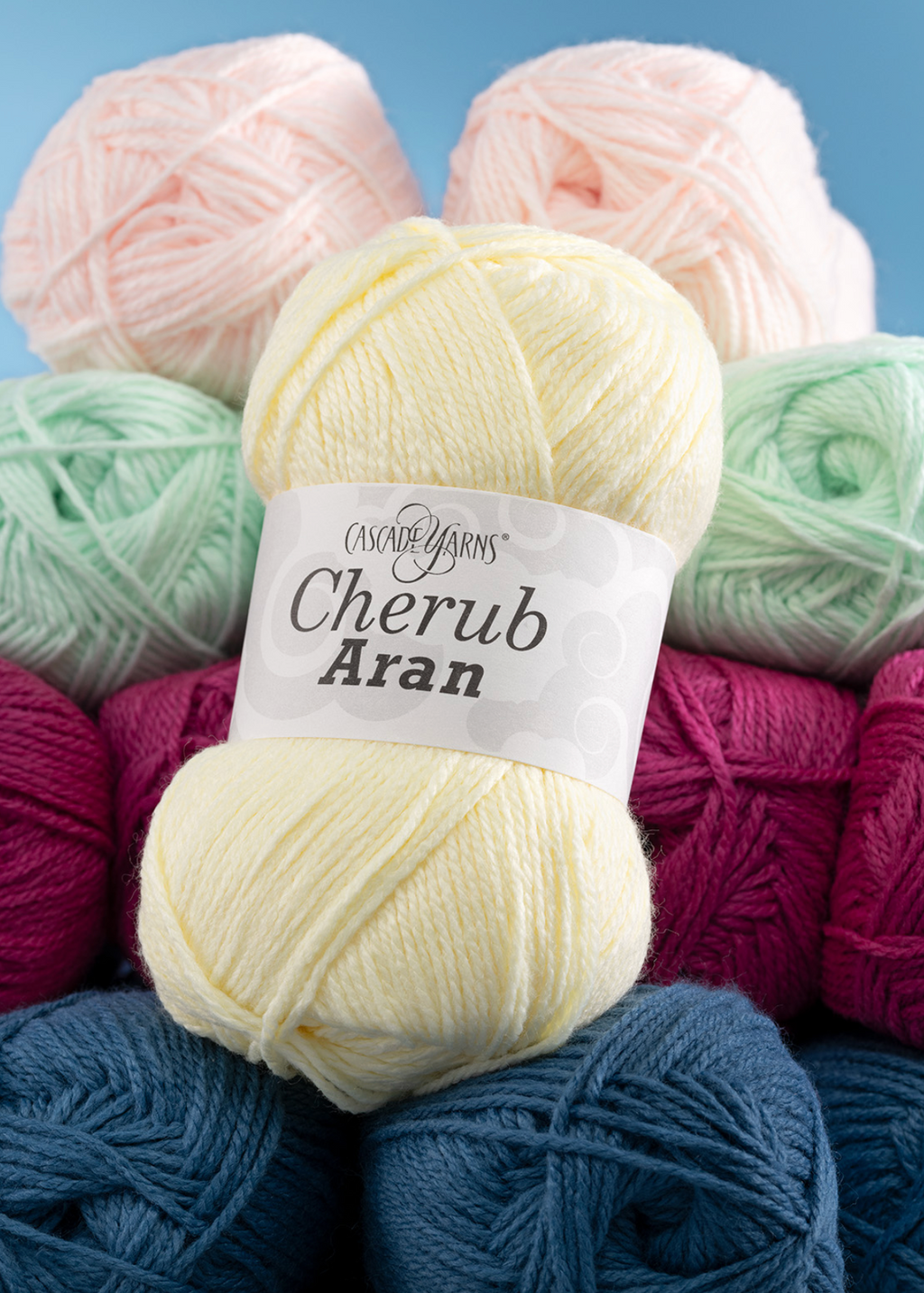 Cherub Aran Yarn — Soft Vegan Acrylic Yarn for Babies, Sensory-Friendly Projects & Everyday Makes