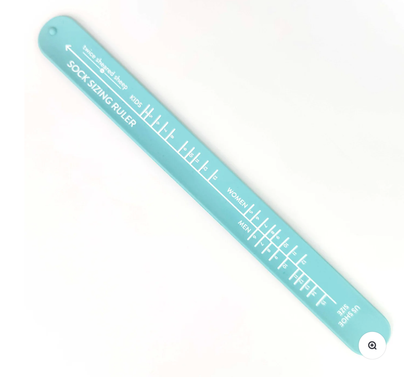 Sock Sizing Ruler by Twice Sheared Sheep