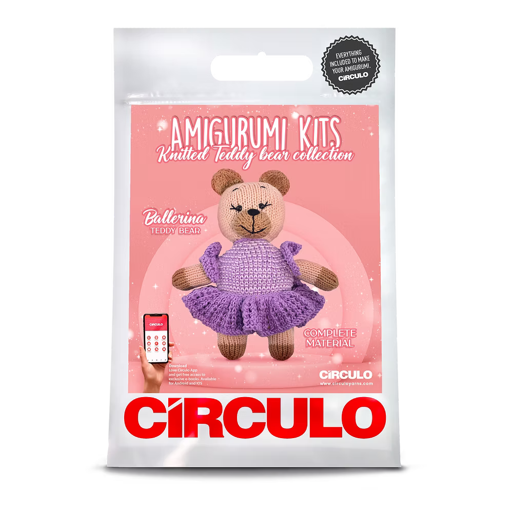Círculo Amigurumi Knitted Teddy Bear – Ballerina