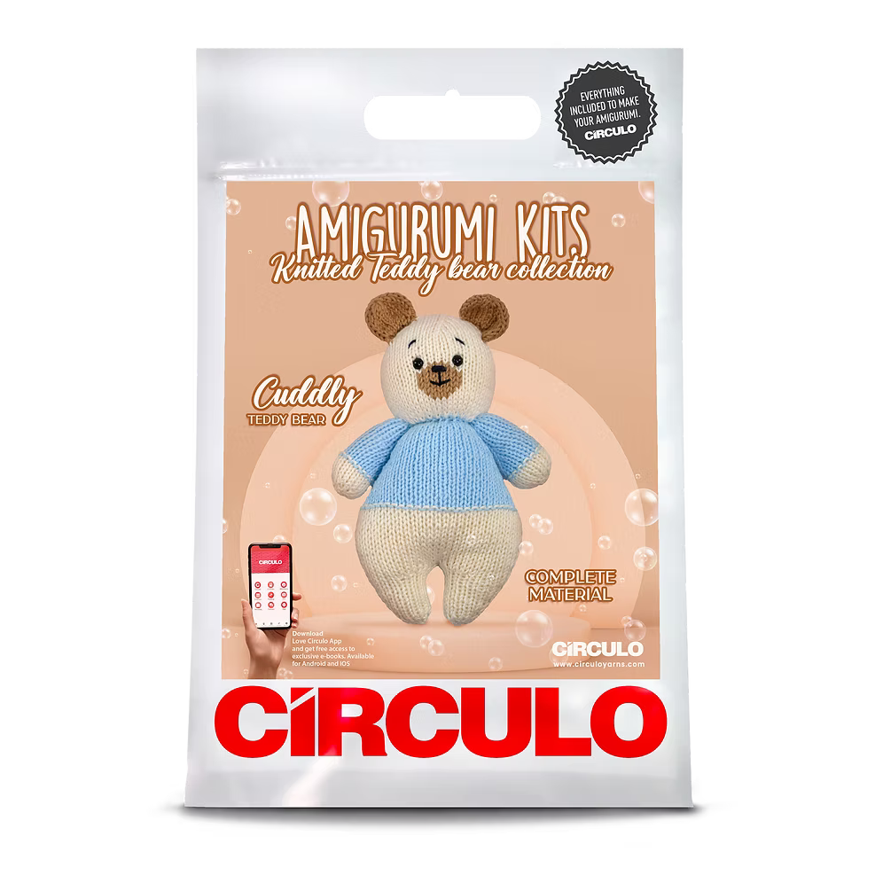 Círculo Amigurumi Knitted Teddy Bear – Cuddly