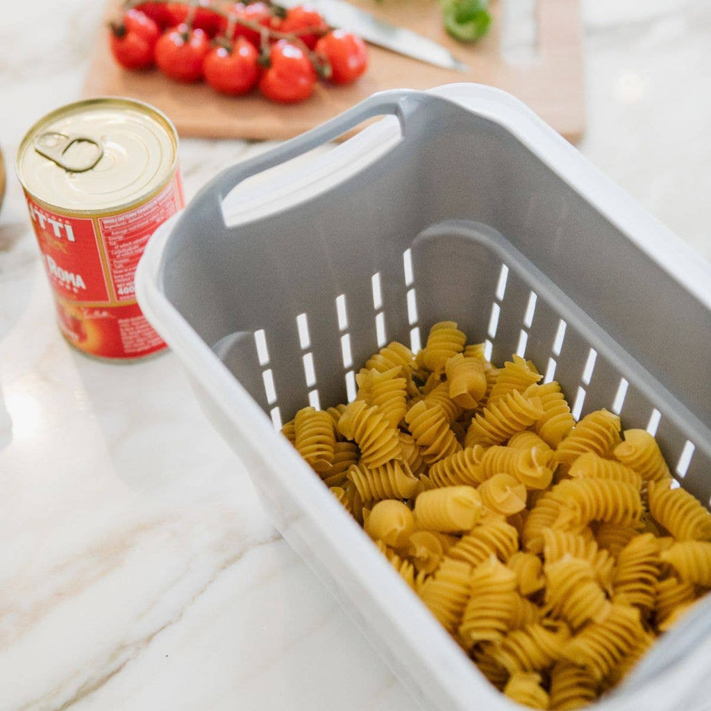 Strucket 4.5L Mini Strainer Bucket with Lid - 8 Pack Assorted (3 Aqua + 3 Gray + 2 Sand)
