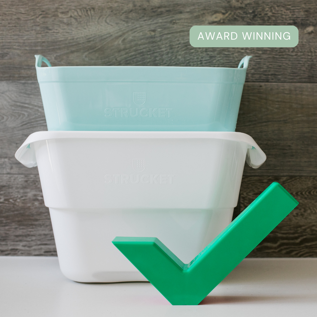 Strucket 19L Interlocking Strainer Bucket | Soak, Strain & Drain Hands-Free