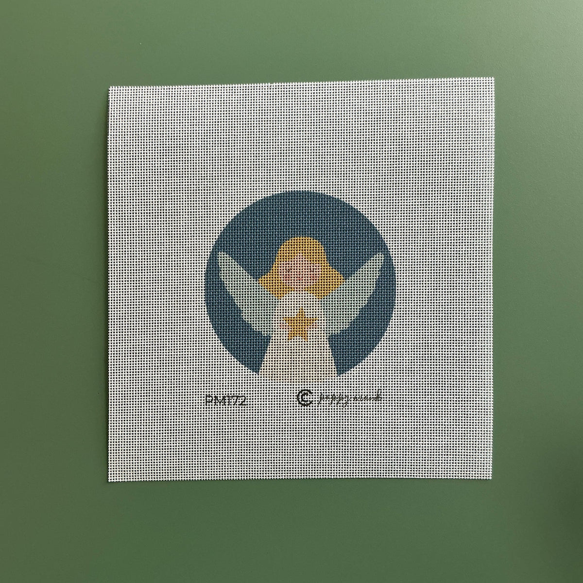 Poppy Monk Needlepoint Canvas – 18 Mesh