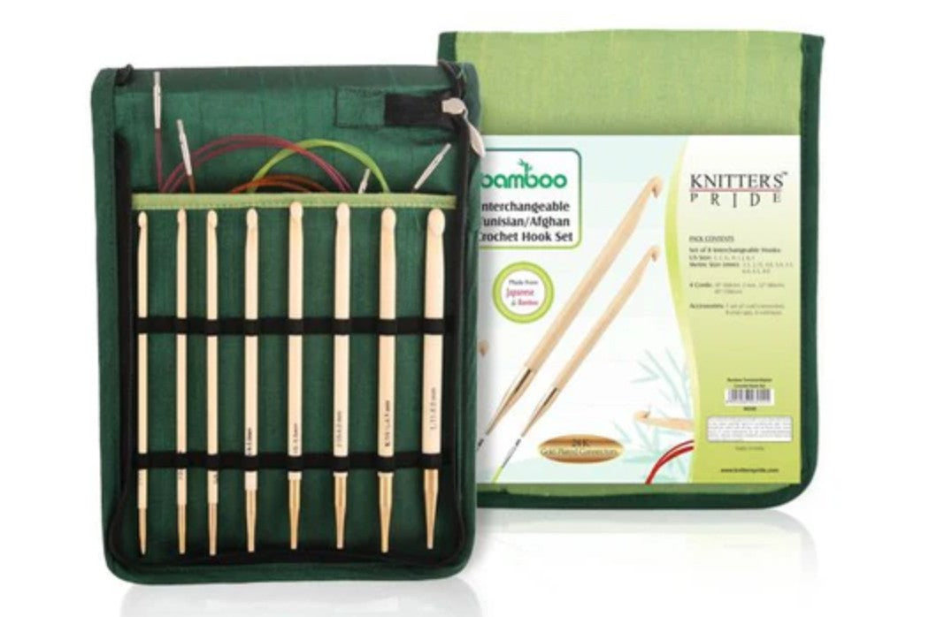 Knitter's Pride Bamboo Interchangeable Tunisian/ Afghan Crochet Hook Set