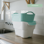 Strucket 19L Interlocking Strainer Bucket | Soak, Strain & Drain Hands-Free