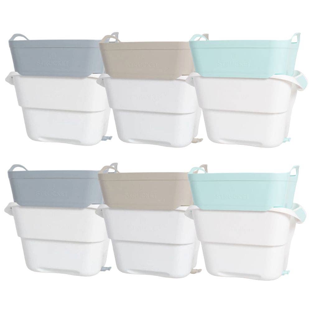 Strucket 19L Interlocking Strainer Bucket | Soak, Strain & Drain Hands-Free