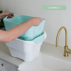 Strucket 19L Interlocking Strainer Bucket | Soak, Strain & Drain Hands-Free