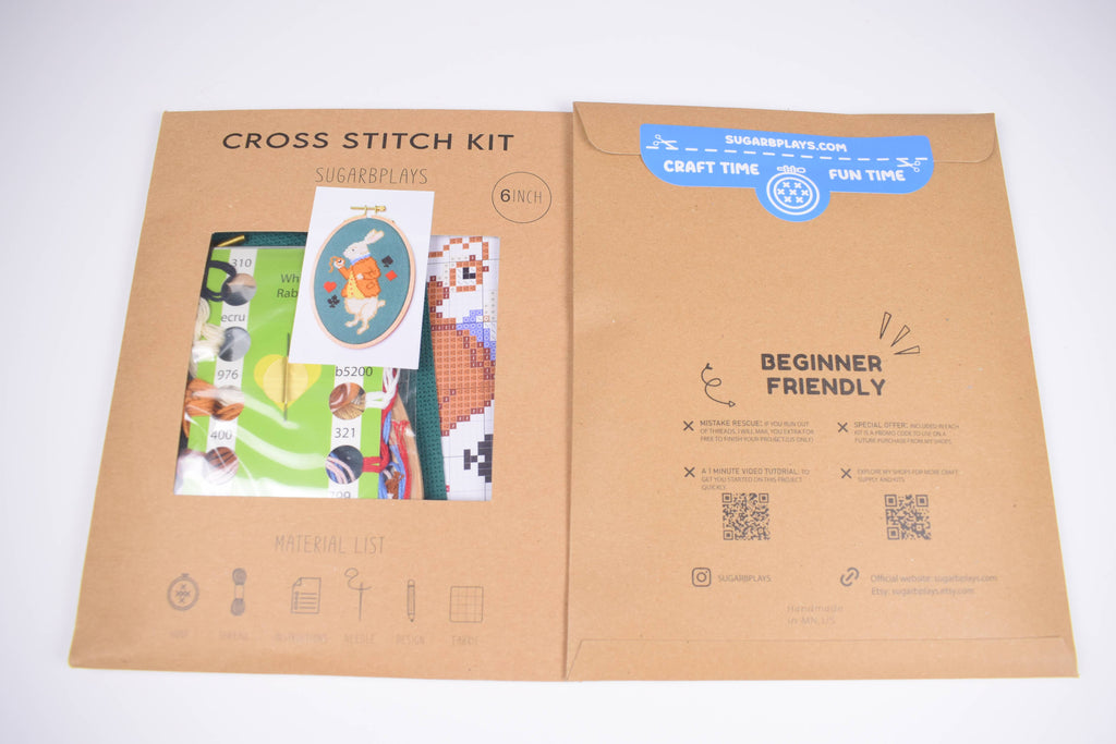 White Rabbit Counted Cross Stitch Kit