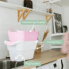 Strucket 19L Interlocking Strainer Bucket | Soak, Strain & Drain Hands-Free