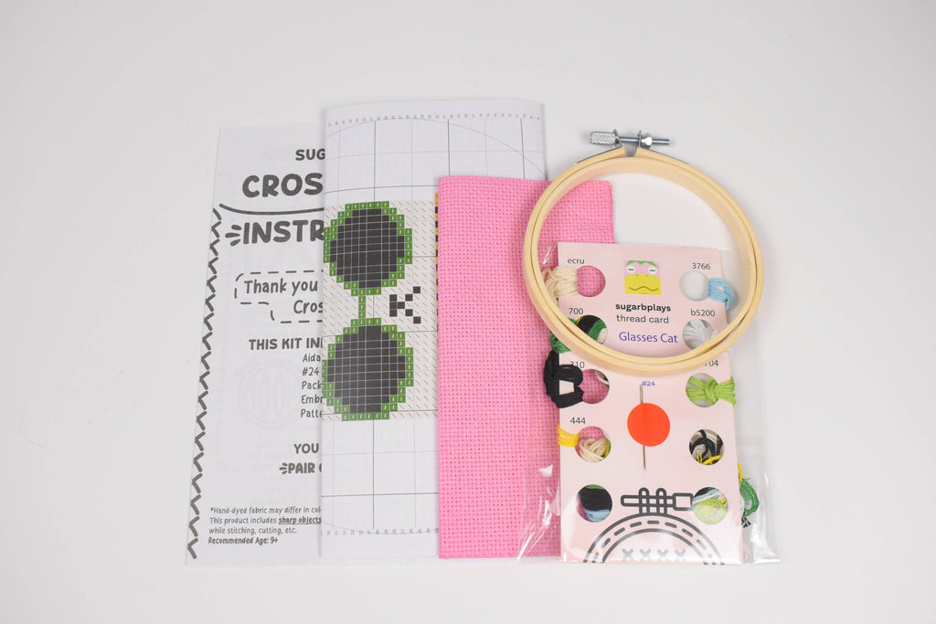 Sun Glasses Cat Cross Stitch Kit