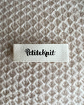 "PetiteKnit" label 5 pcs